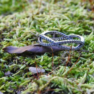 Pandora Sterling Silver Crossing Paths Ring with Clear Zirconia